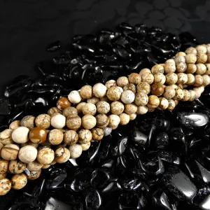 Picture Jasper Bead Strands (6mm round)