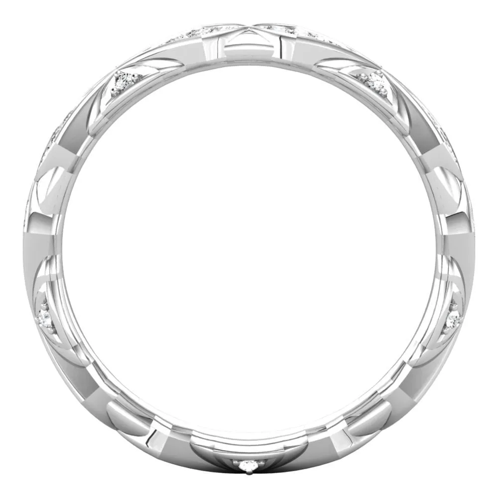 Platinum 1/3 CTW Diamond Sculptural-Inspired Eternity Band Size 7