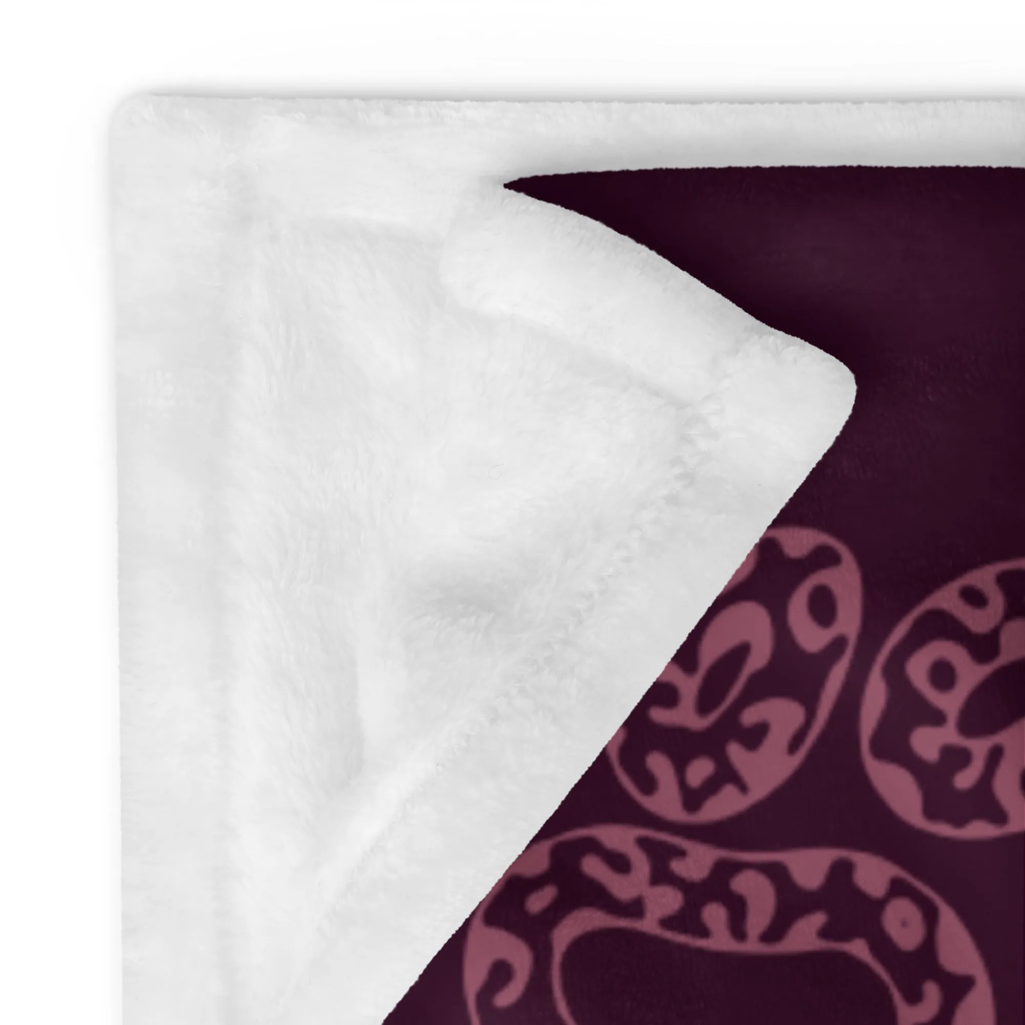 Plum Paw Prints Throw Blanket