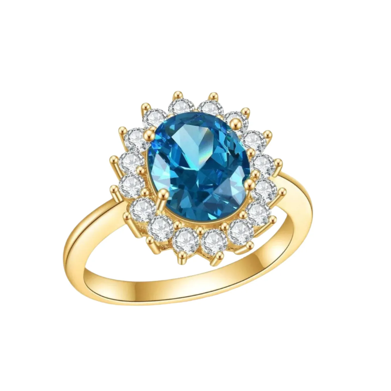 Princess Diana Inspired Colored Gemstone Engagement Ring