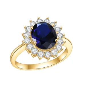 Princess Diana Inspired Colored Gemstone Engagement Ring