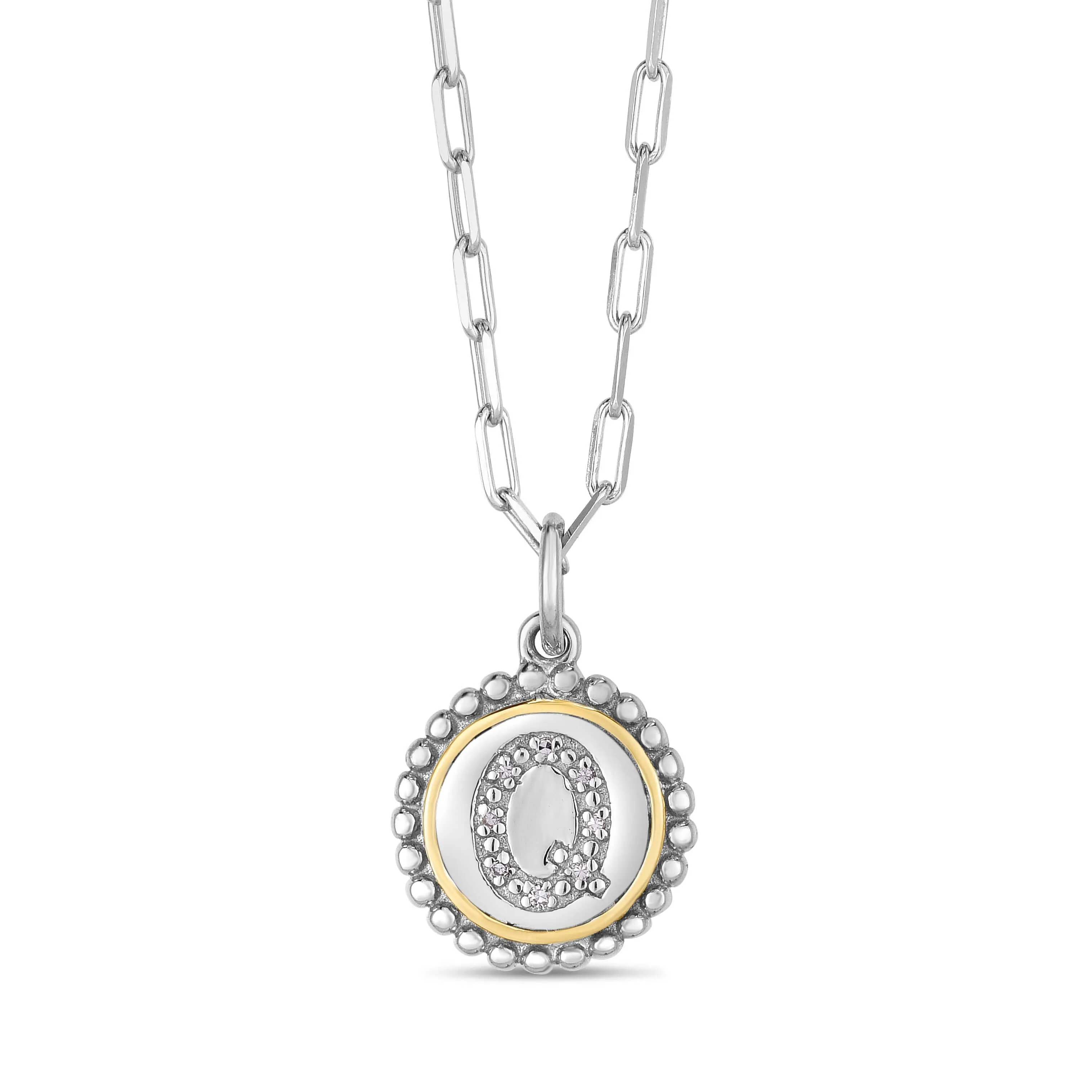 Prosecco Diamond Initial Necklace