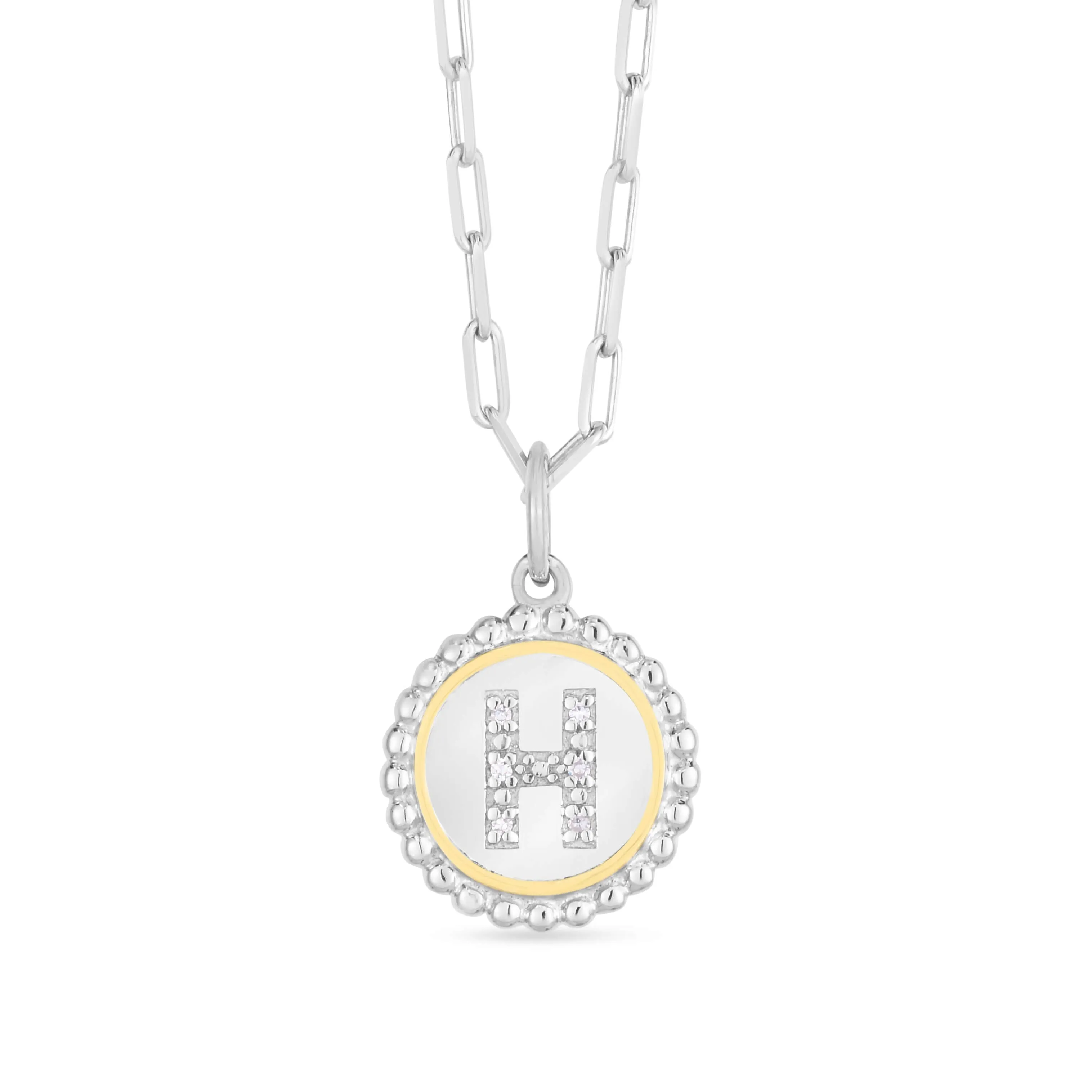 Prosecco Diamond Initial Necklace