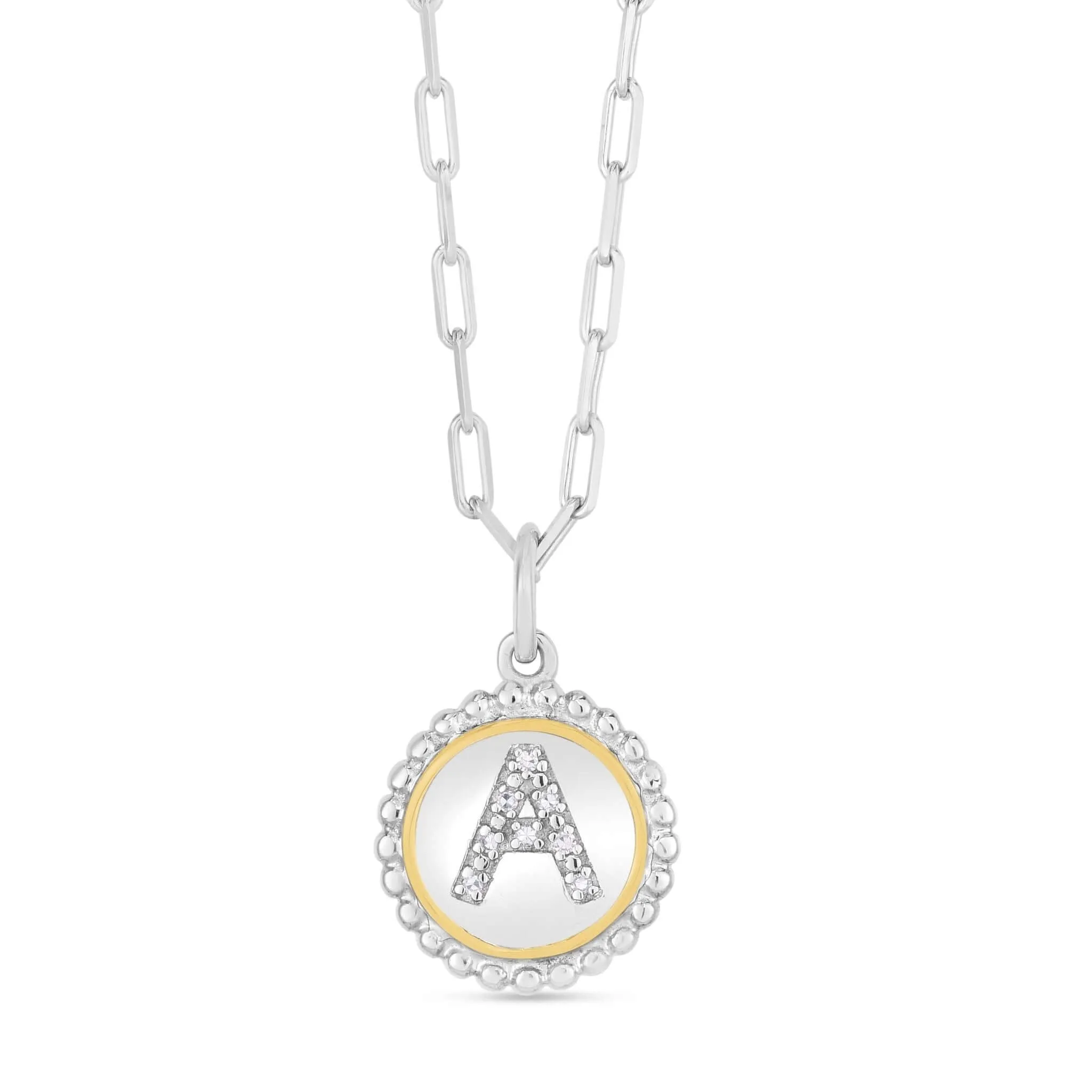 Prosecco Diamond Initial Necklace