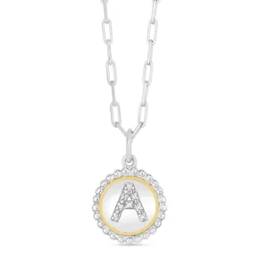Prosecco Diamond Initial Necklace
