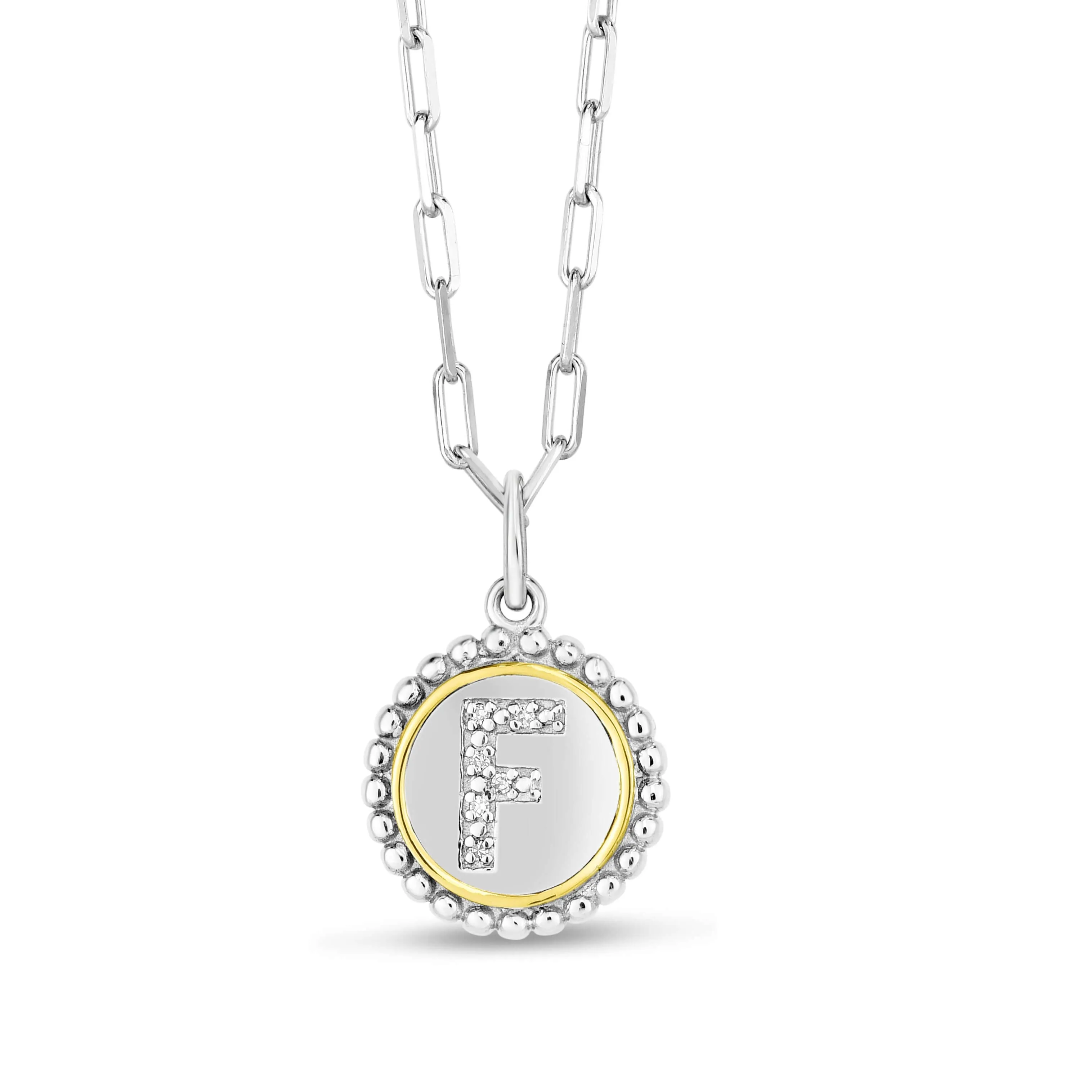 Prosecco Diamond Initial Necklace