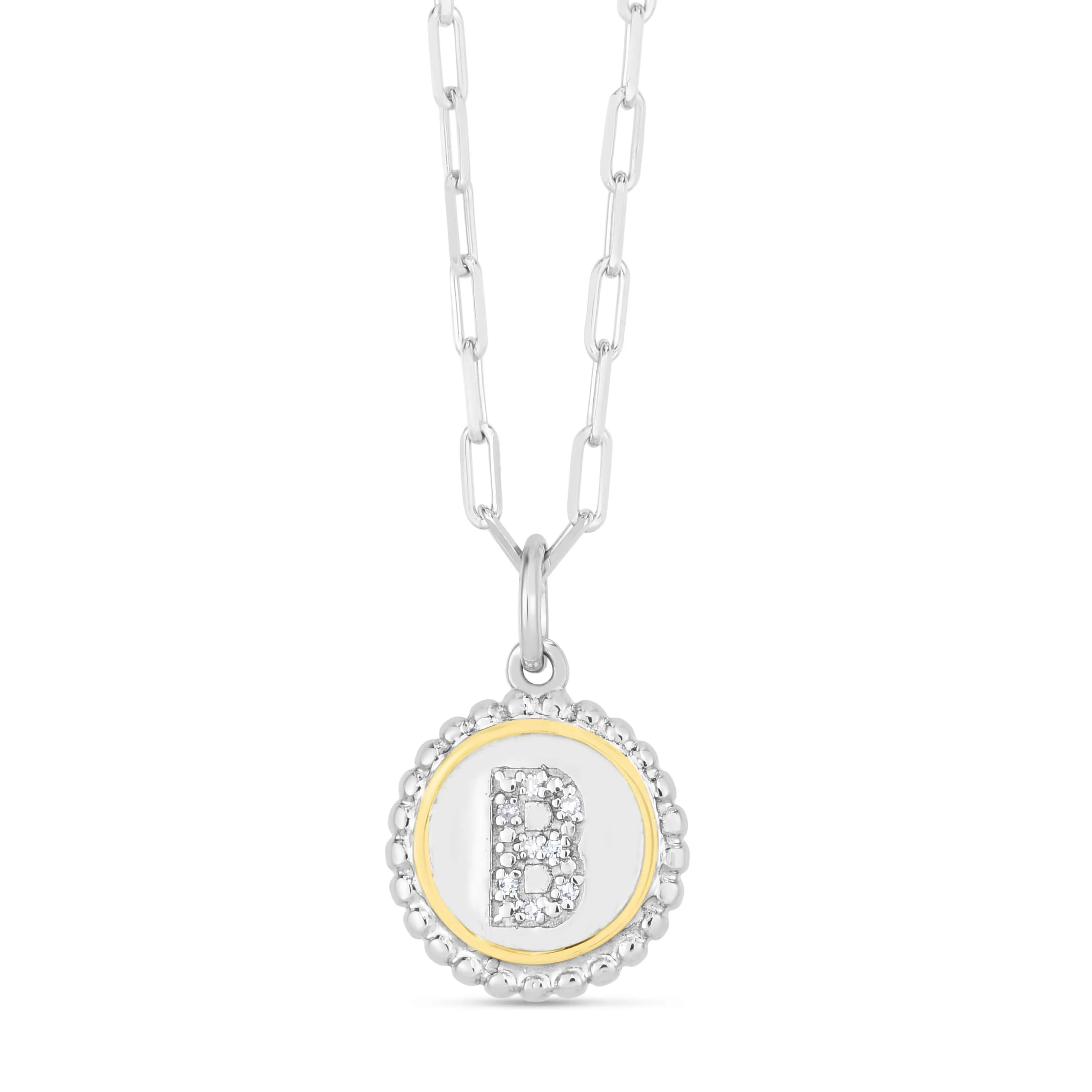 Prosecco Diamond Initial Necklace
