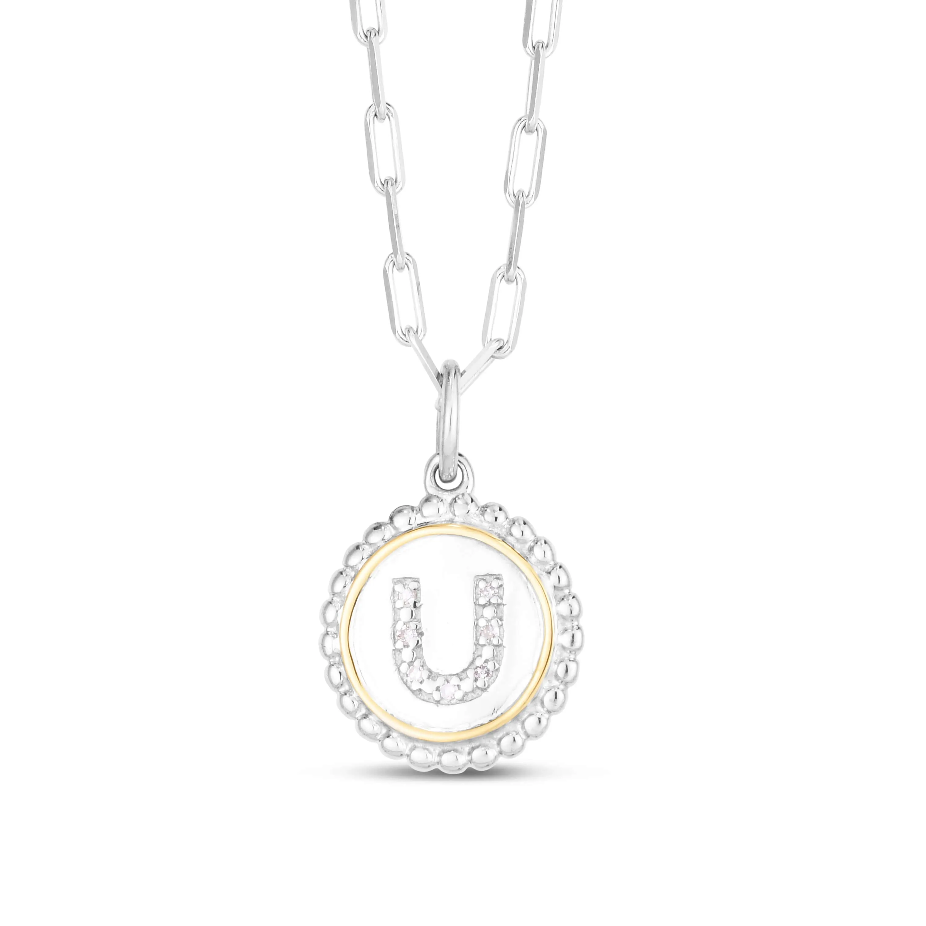 Prosecco Diamond Initial Necklace