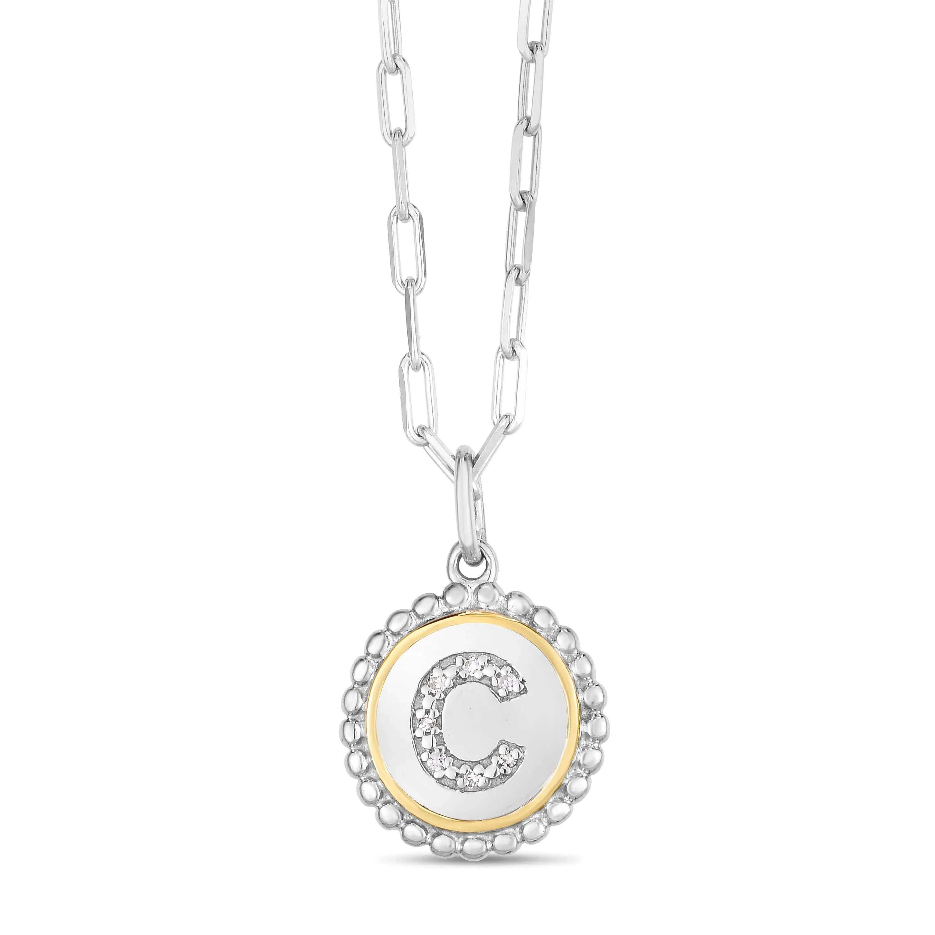 Prosecco Diamond Initial Necklace