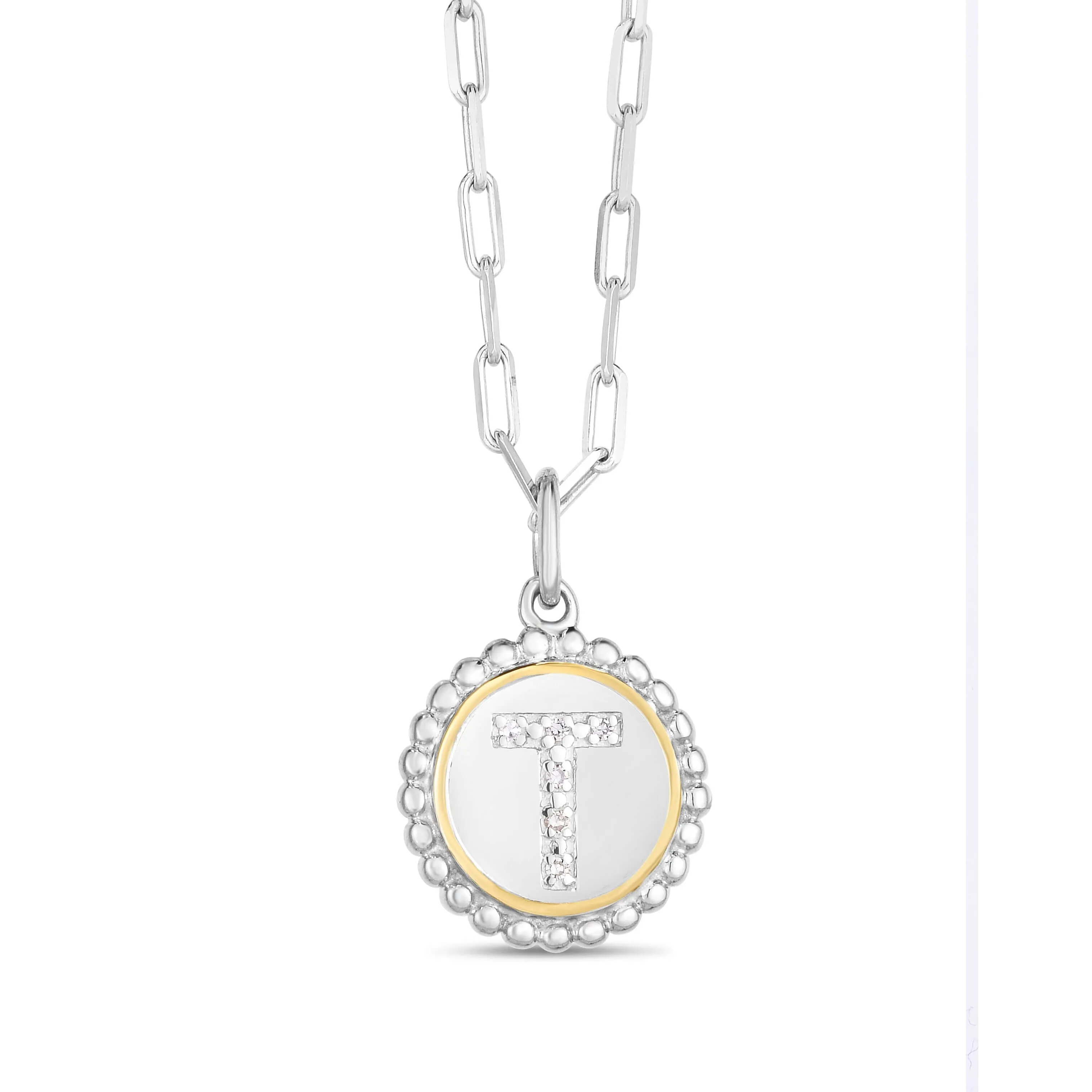 Prosecco Diamond Initial Necklace