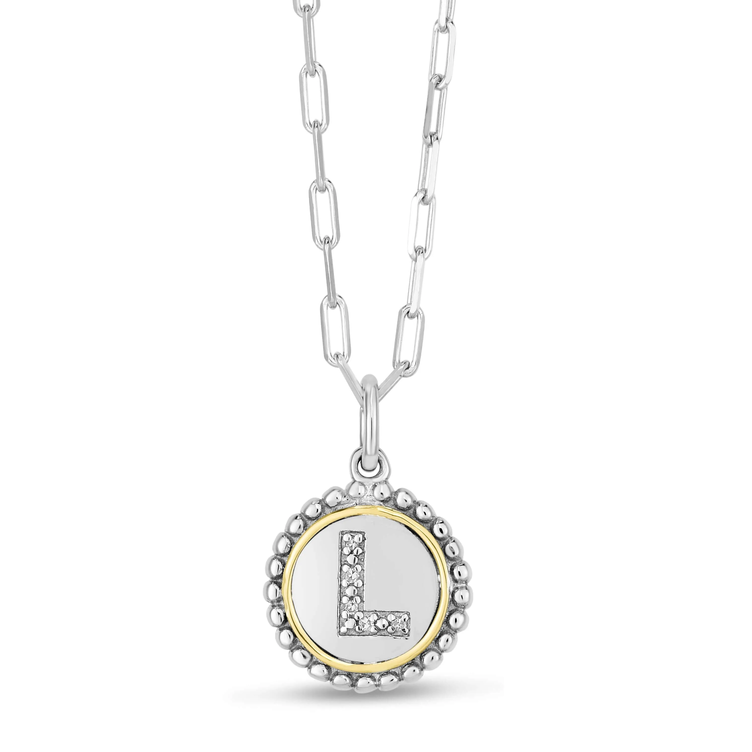Prosecco Diamond Initial Necklace