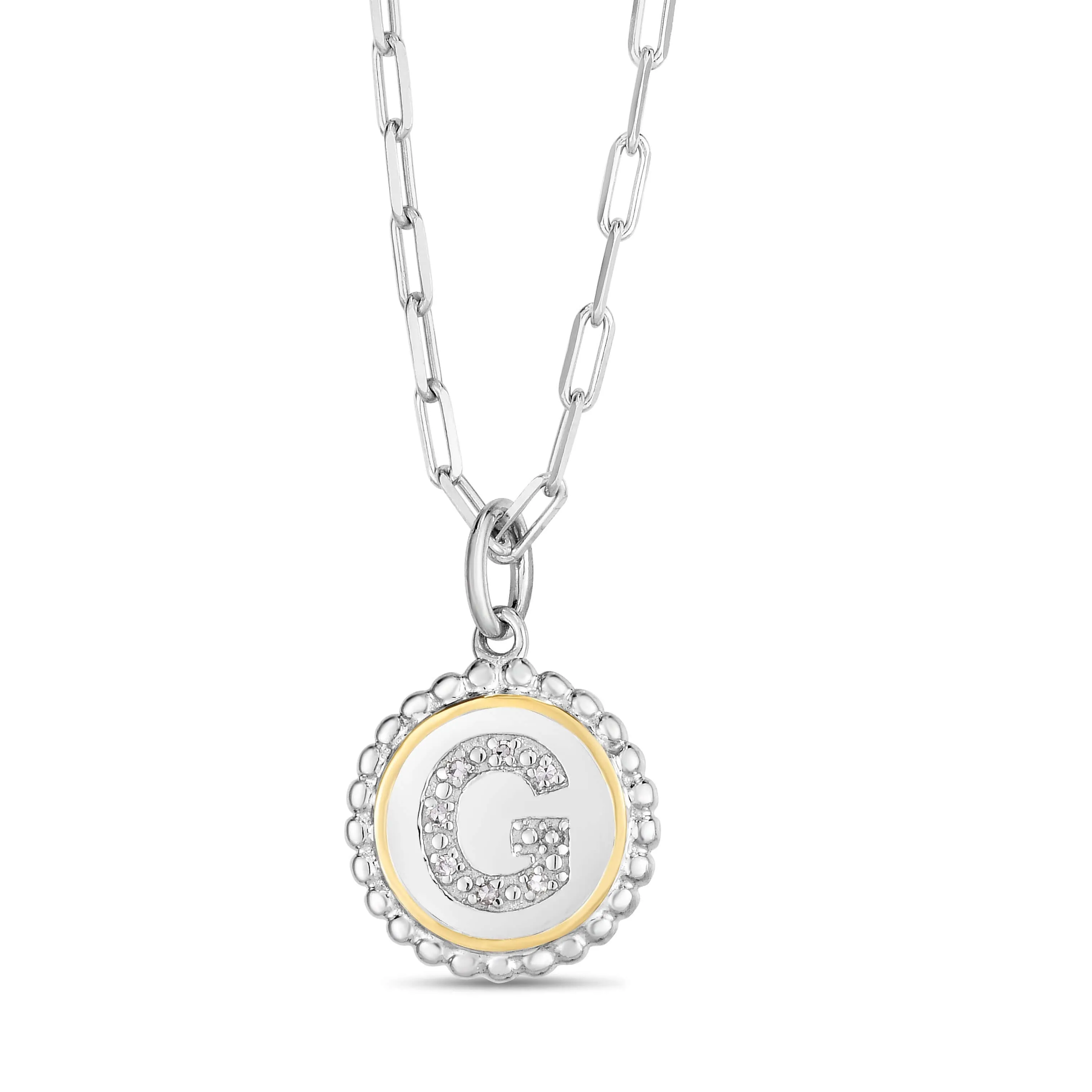 Prosecco Diamond Initial Necklace