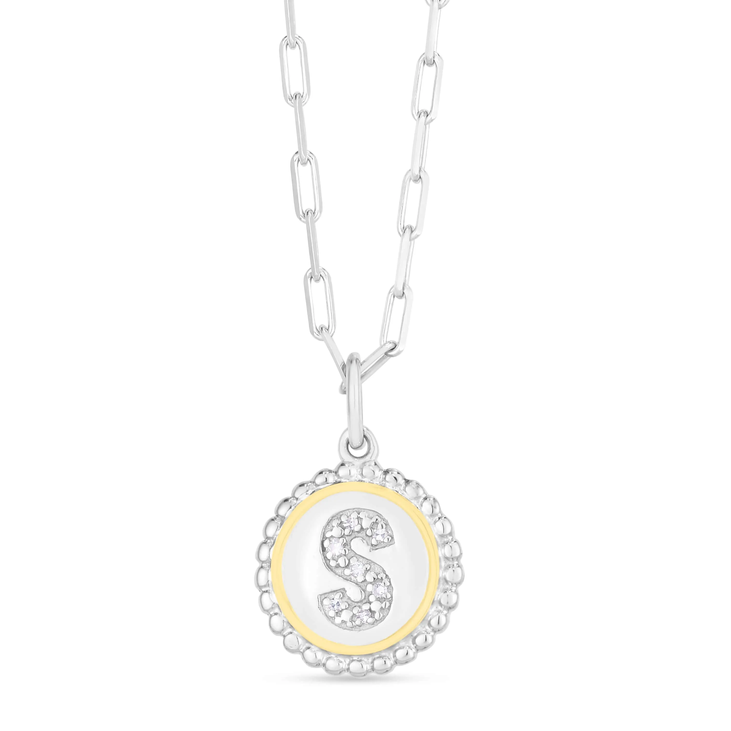 Prosecco Diamond Initial Necklace