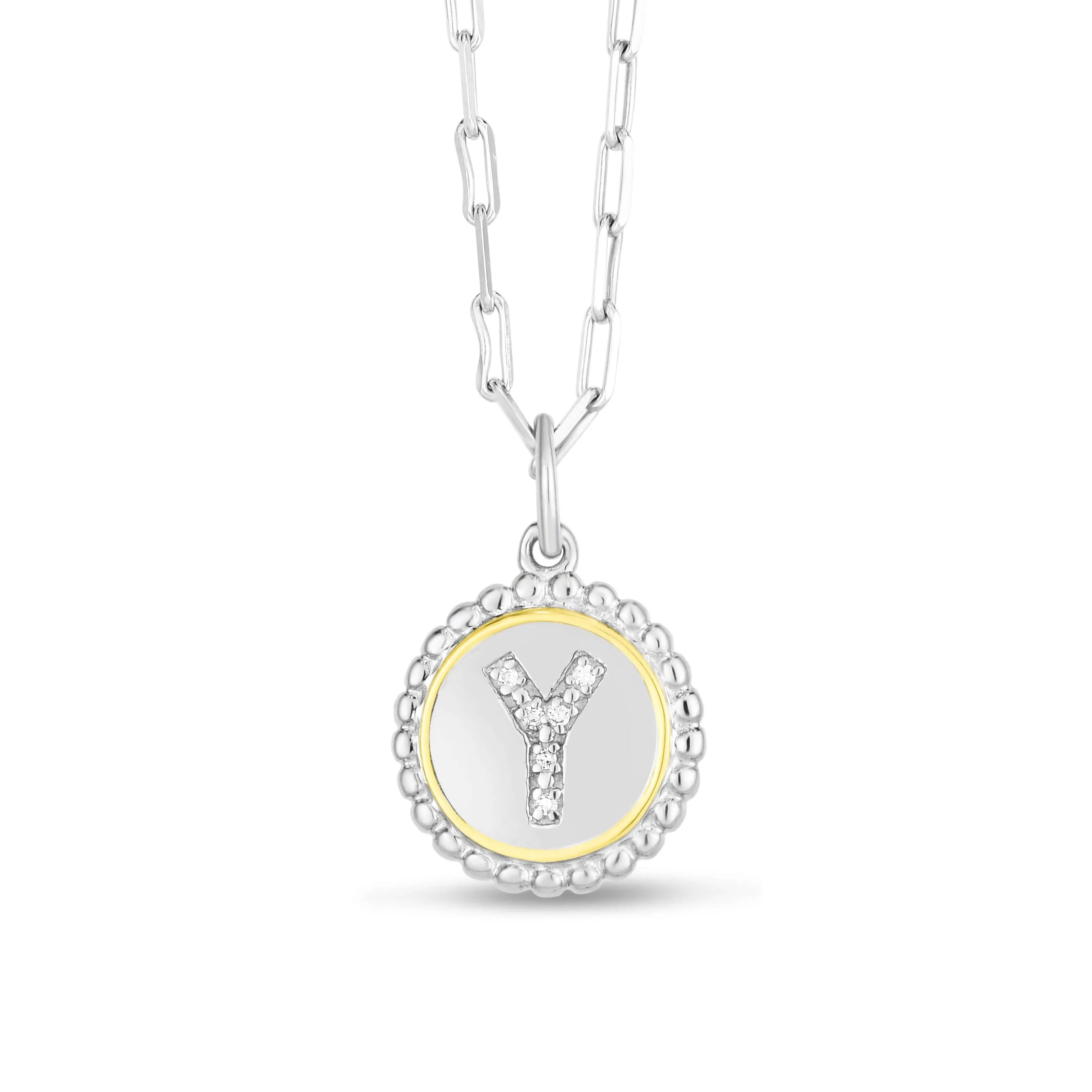 Prosecco Diamond Initial Necklace