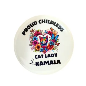 Proud Childless Cat Lady for Kamala Button