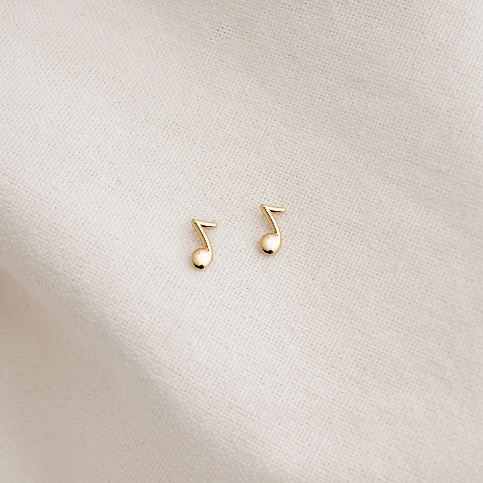 Quaver Music Note Stud Earrings