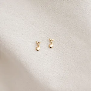 Quaver Music Note Stud Earrings