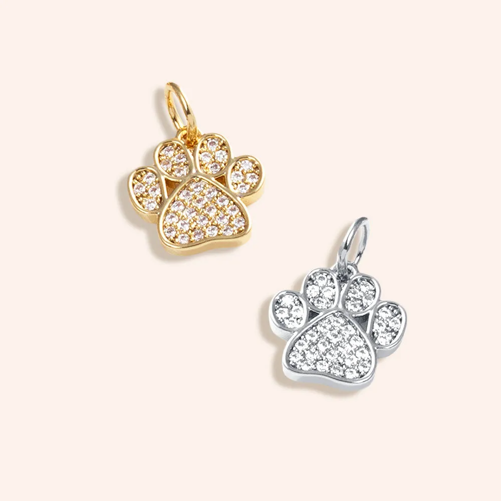 "Furry Friend" Pave Paw Charm