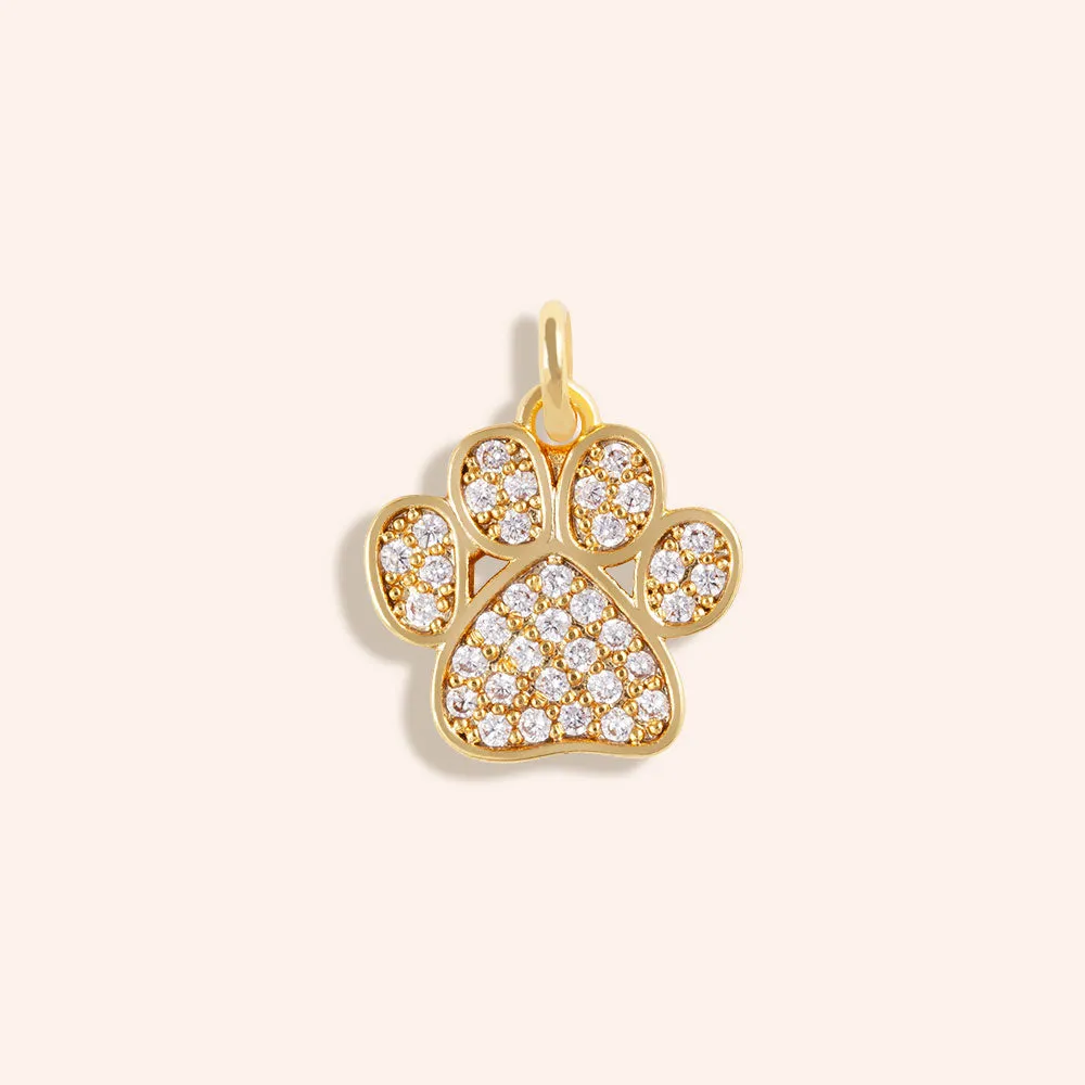 "Furry Friend" Pave Paw Charm