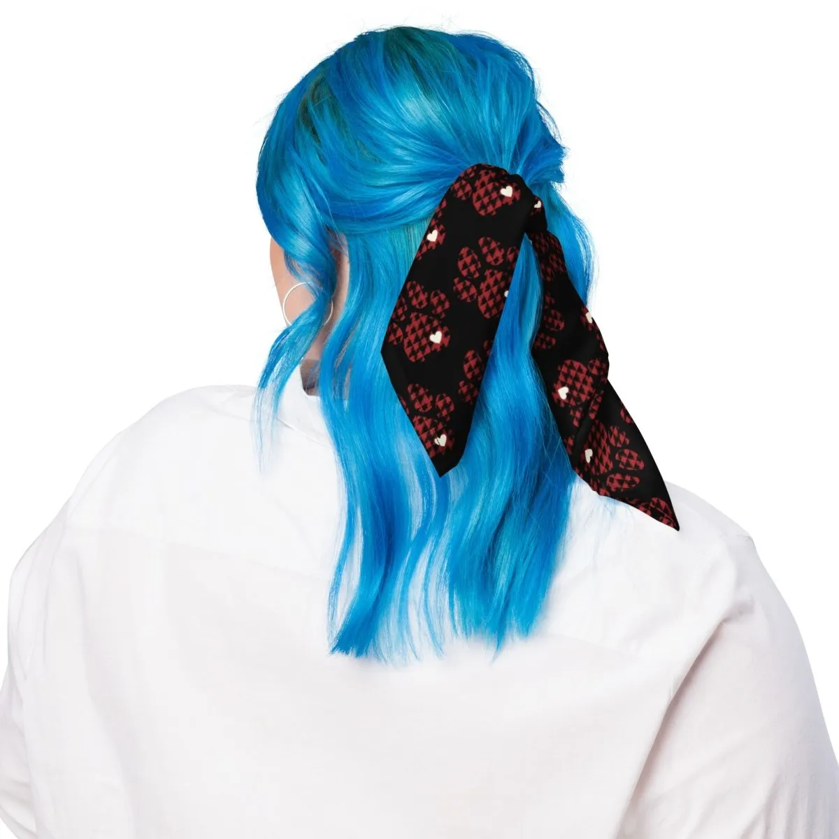 Red Buffalo Plaid Dog Paw Bandana
