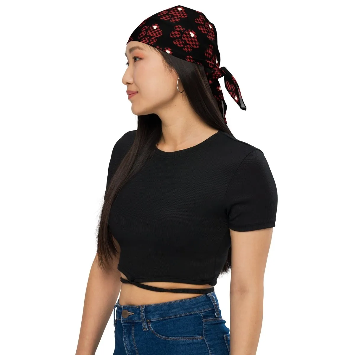 Red Buffalo Plaid Dog Paw Bandana