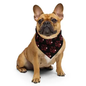 Red Buffalo Plaid Dog Paw Bandana