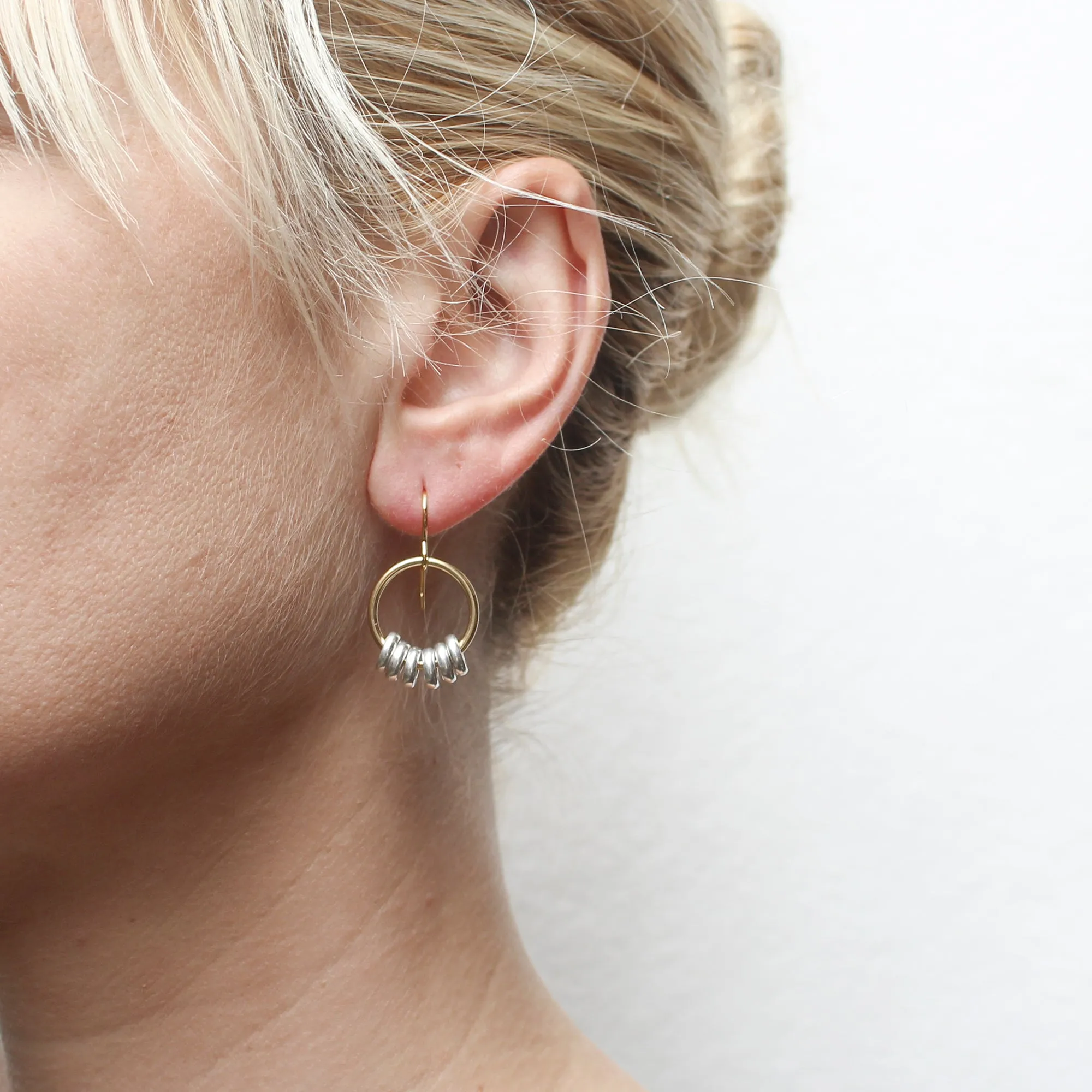Ring with Beads Wire Earrings