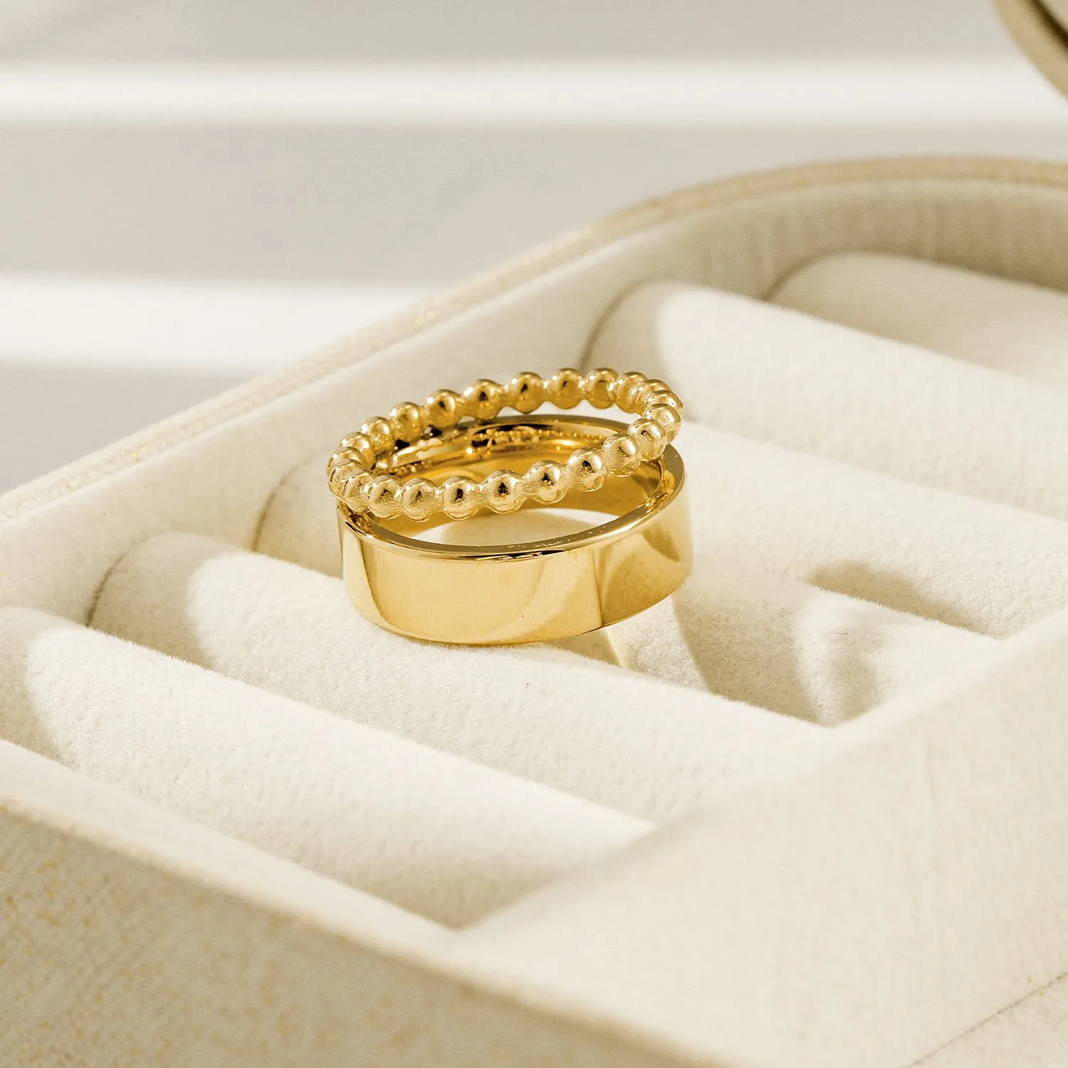 Round bead creative ring-NSR262STGC