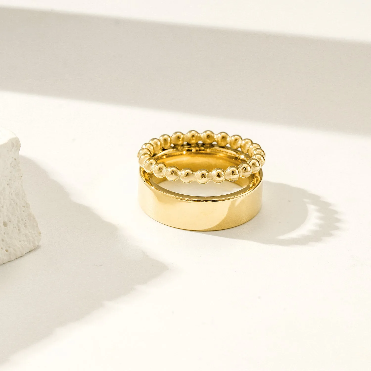 Round bead creative ring-NSR262STGC