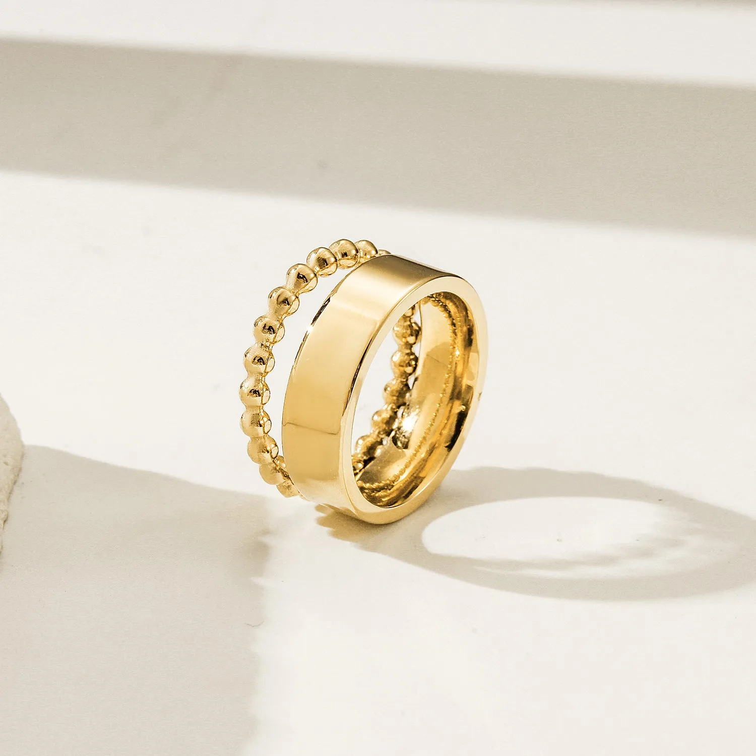 Round bead creative ring-NSR262STGC