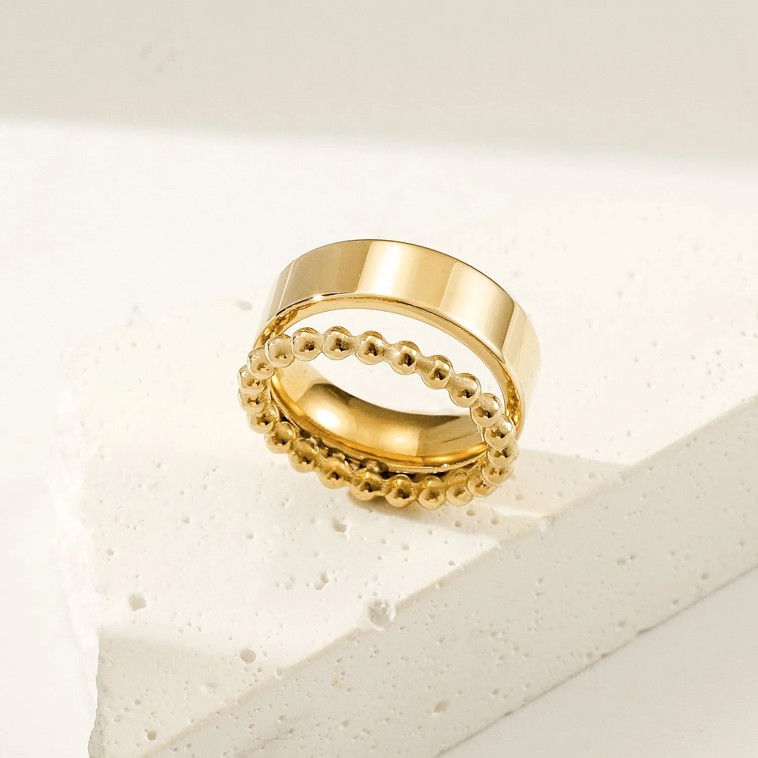 Round bead creative ring-NSR262STGC