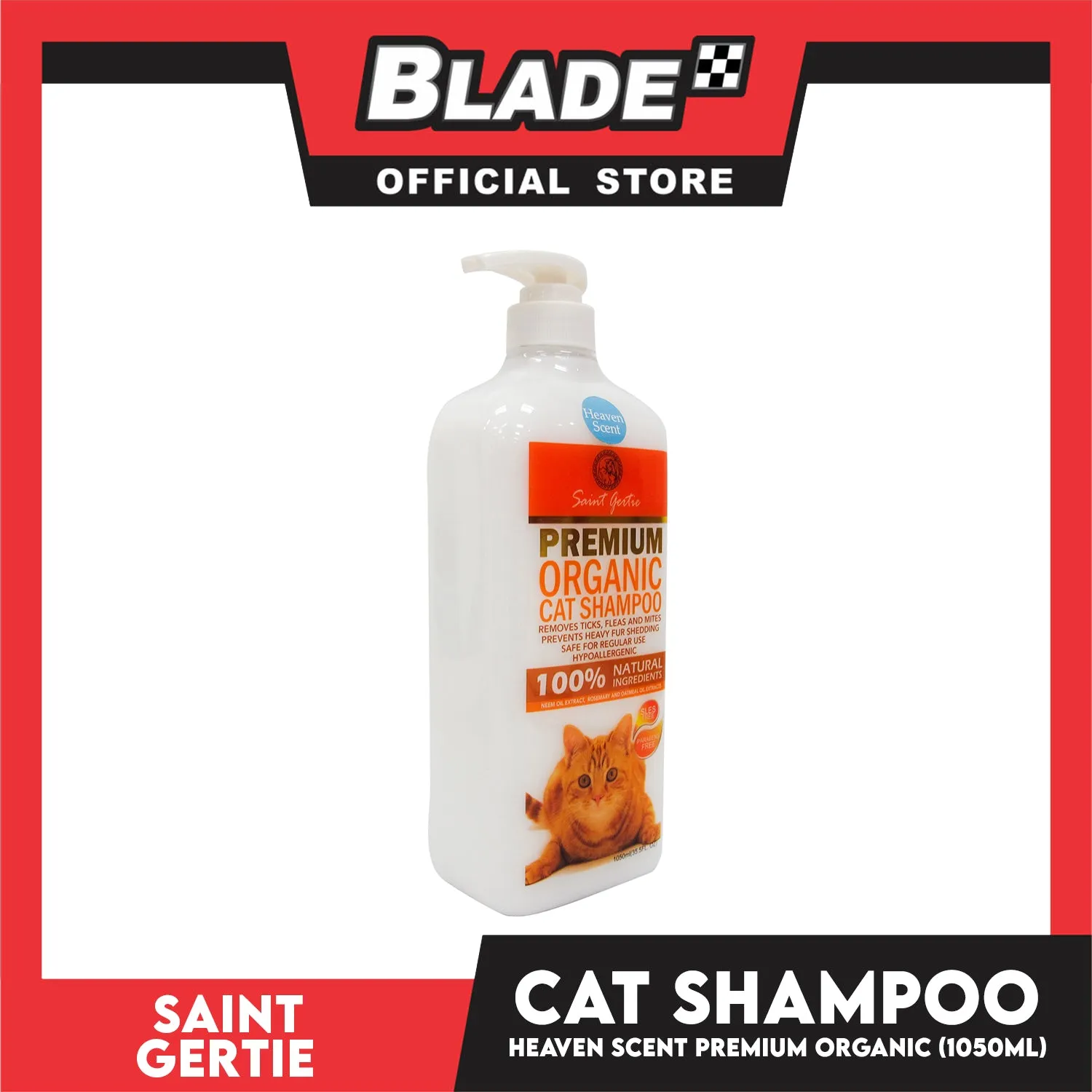 Saint Gertie Premium (Heaven Scent) 1050ml Organic Cat Shampoo