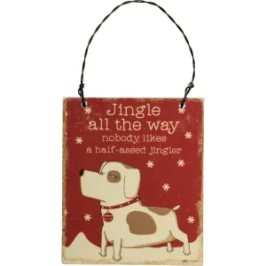 Sassy Dog Wooden Ornament
