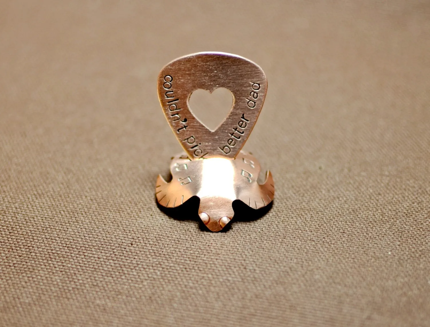 Sea Turtle guitar pick stand in copper or your choice of metals