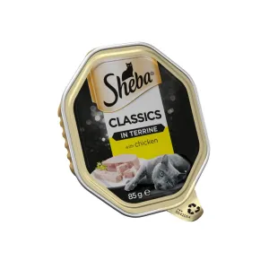 Sheba Classics Wet Cat Food Tray Chicken in Terrine 85g (Case of 22)