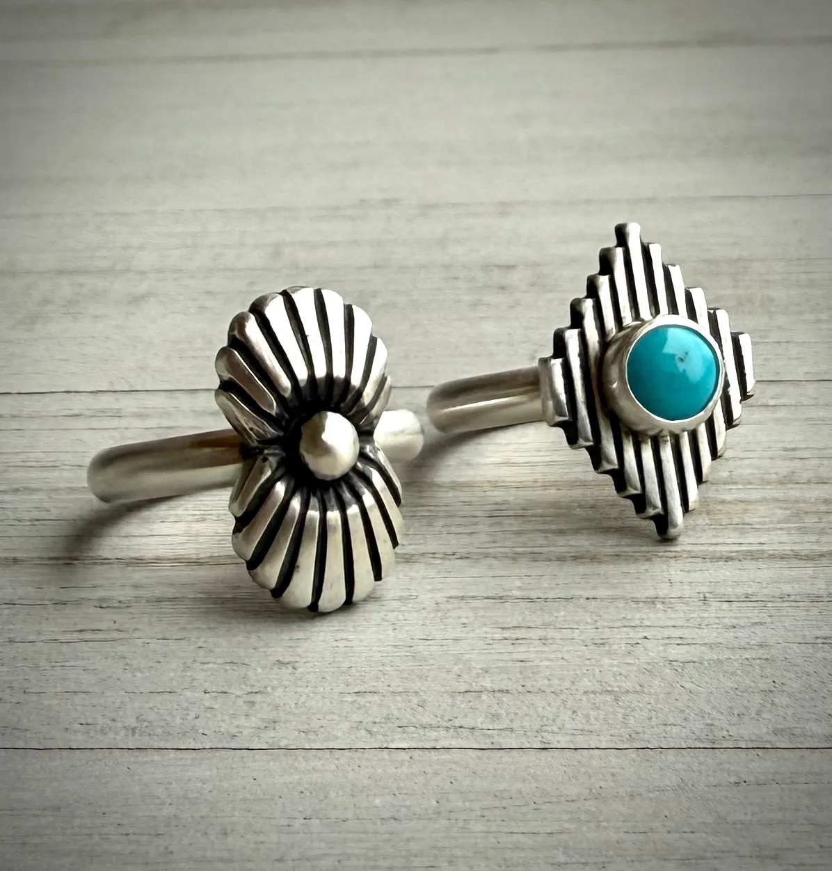 Silver Concho Fan Ring