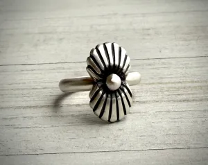 Silver Concho Fan Ring