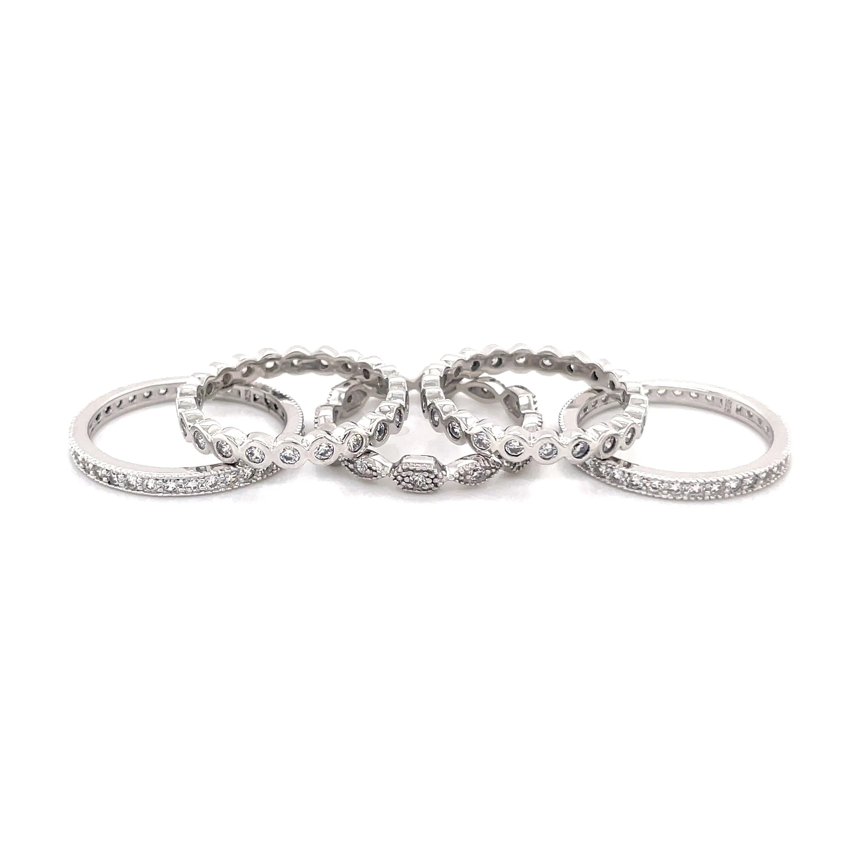Silver Rings Set - 66972