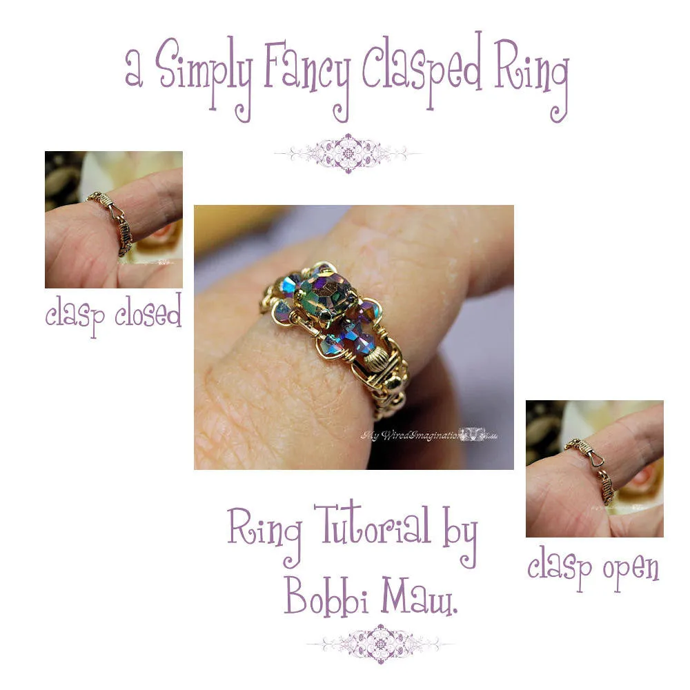 Simply Fancy Ring With a Clasp, Wire Wrap Ring Pattern