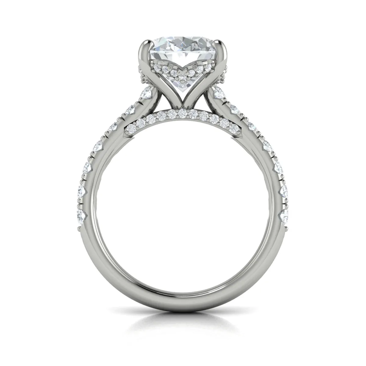 Sincerely, Springer's by Vlora  18K White Gold Round Engagement Ring Style Mounting