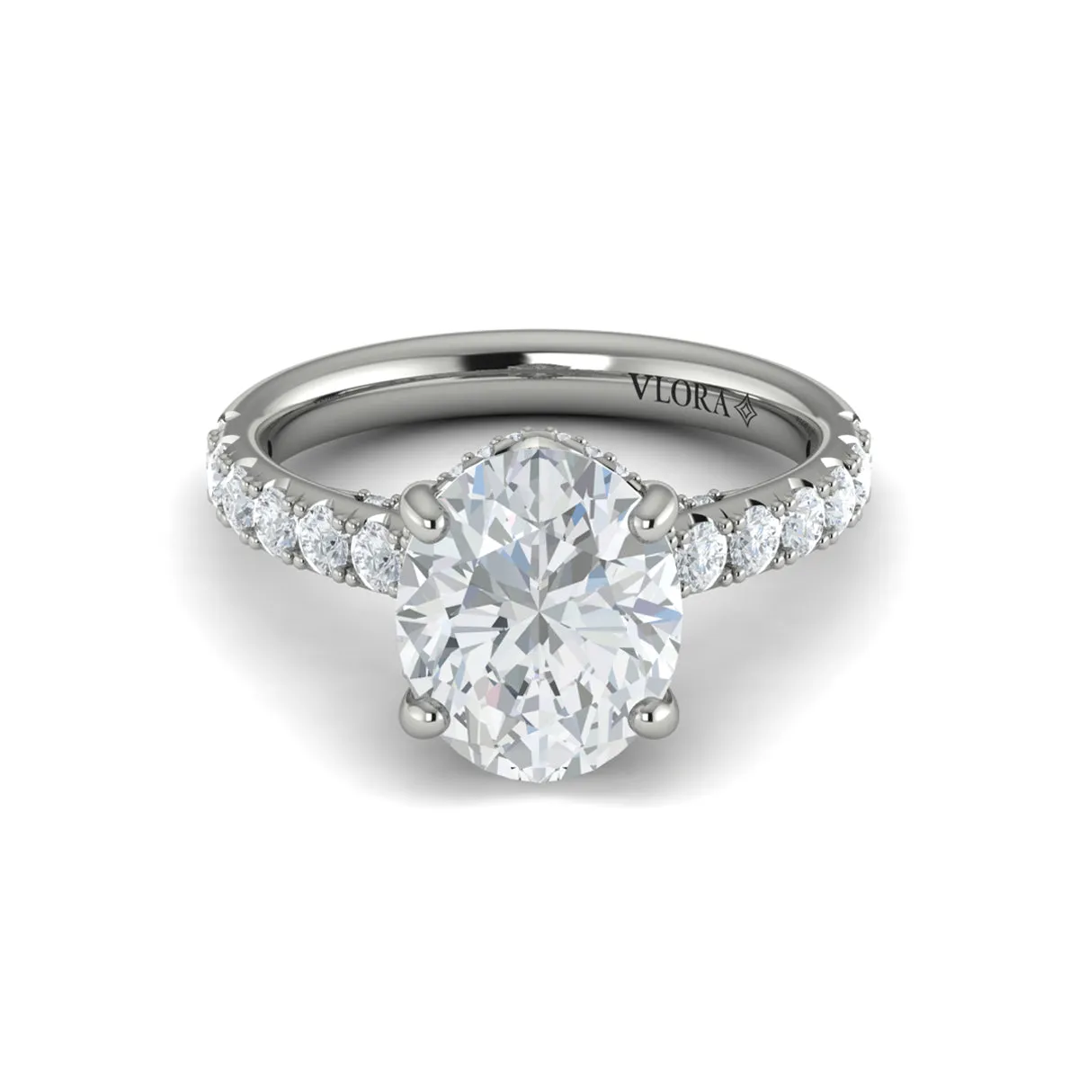 Sincerely, Springer's by Vlora  18K White Gold Round Engagement Ring Style Mounting