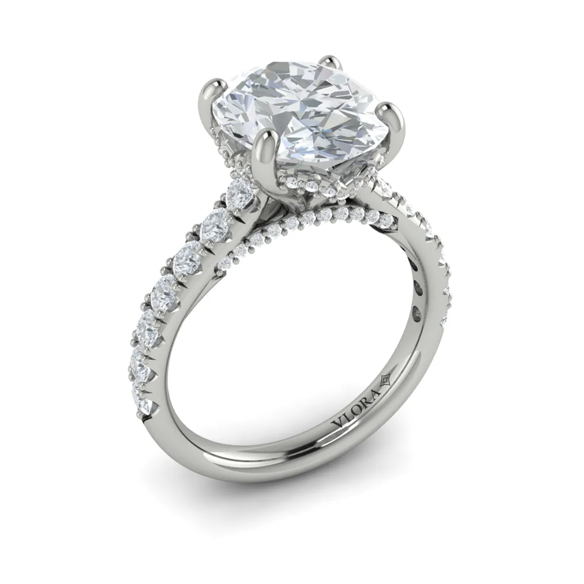 Sincerely, Springer's by Vlora  18K White Gold Round Engagement Ring Style Mounting