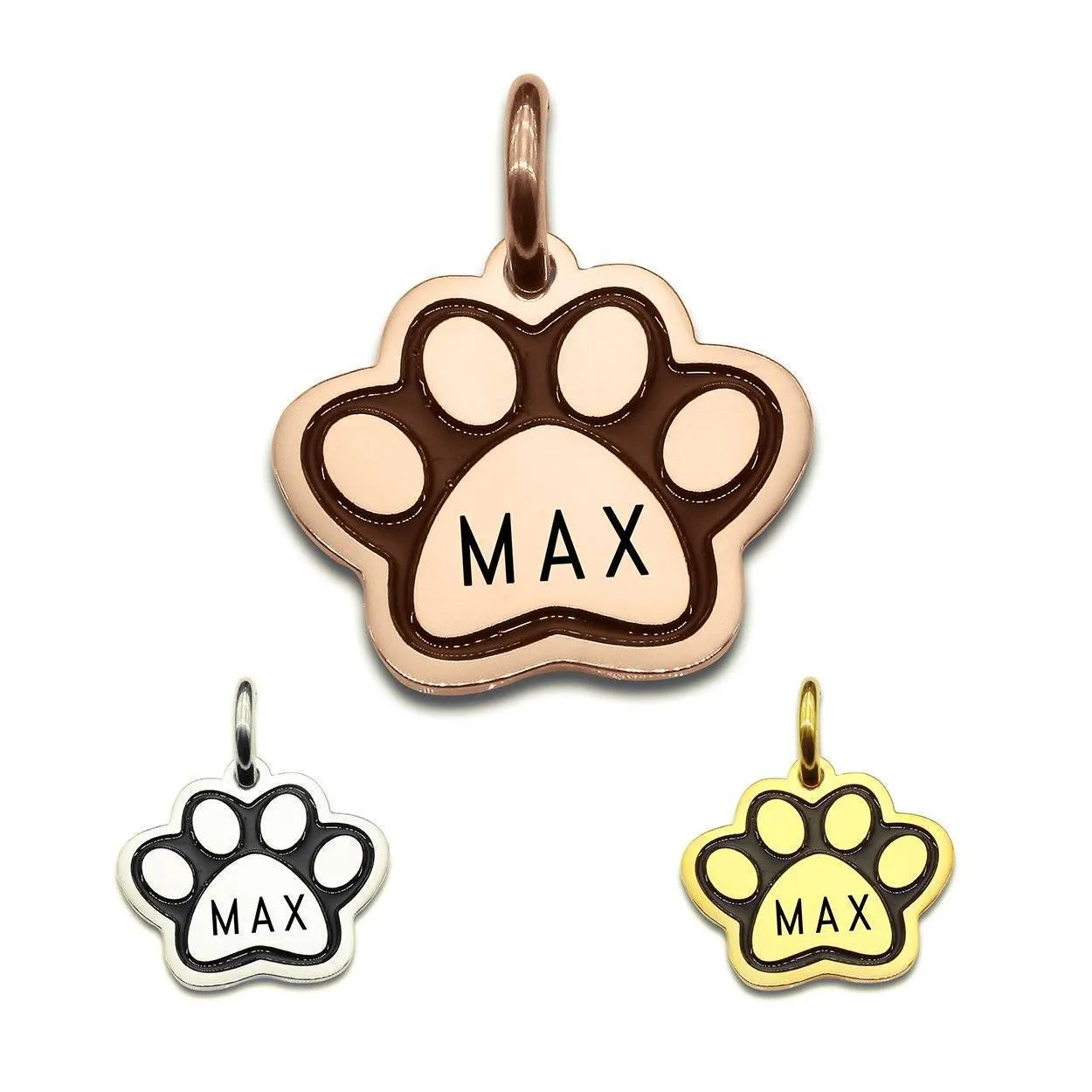 Single Paw Print Charm for Keyring