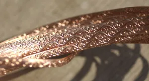 Solid copper gallery wire, flourish patterned wire for making rings 4mm wide ring band
