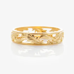 Solid Gold Openwork Filigree Ring