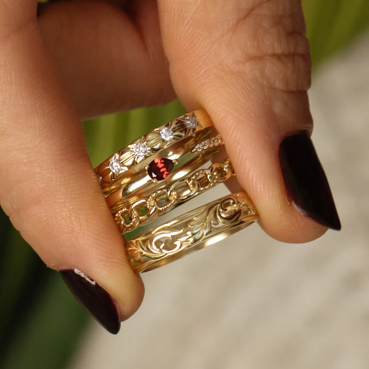 Solid Gold Openwork Filigree Ring