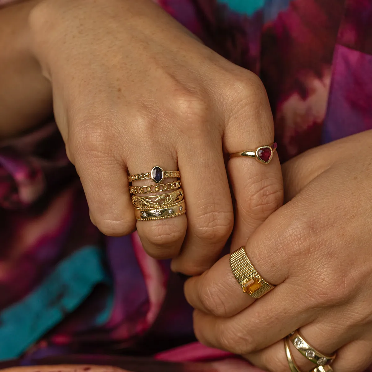 Solid Gold Openwork Filigree Ring