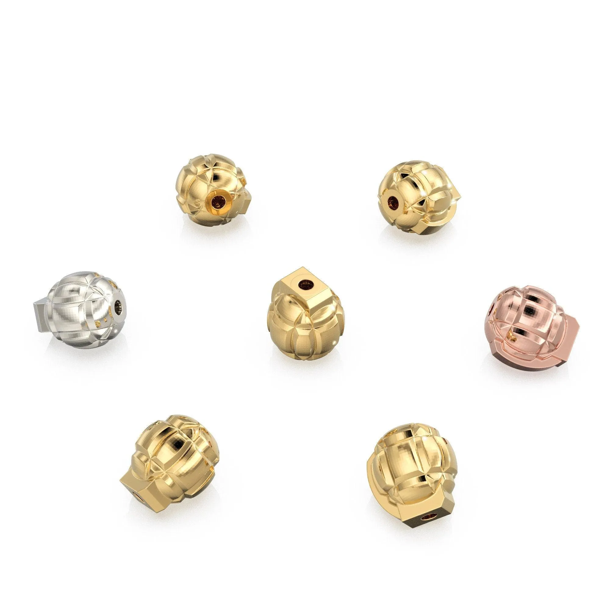 Solid Heavy Grenade Bomb Solid Gold 14k 18k Handmade Gold Spacer Bead Jewelry Making Supply / Military Weapon Jewelry Gold Bead