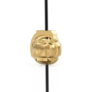 Solid Heavy Grenade Bomb Solid Gold 14k 18k Handmade Gold Spacer Bead Jewelry Making Supply / Military Weapon Jewelry Gold Bead