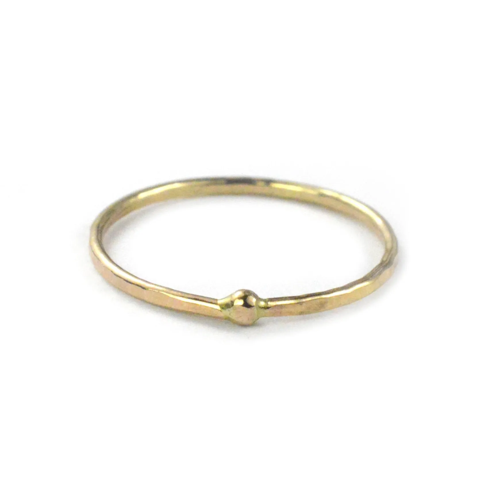 Solitaire Bead Stacking Ring